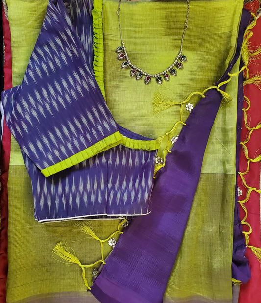 Double Shade Mangalagiri Handloom Saree