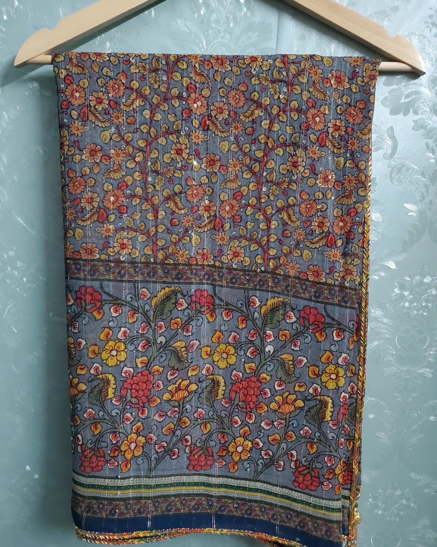 Graceful Georgette Kalamkari print