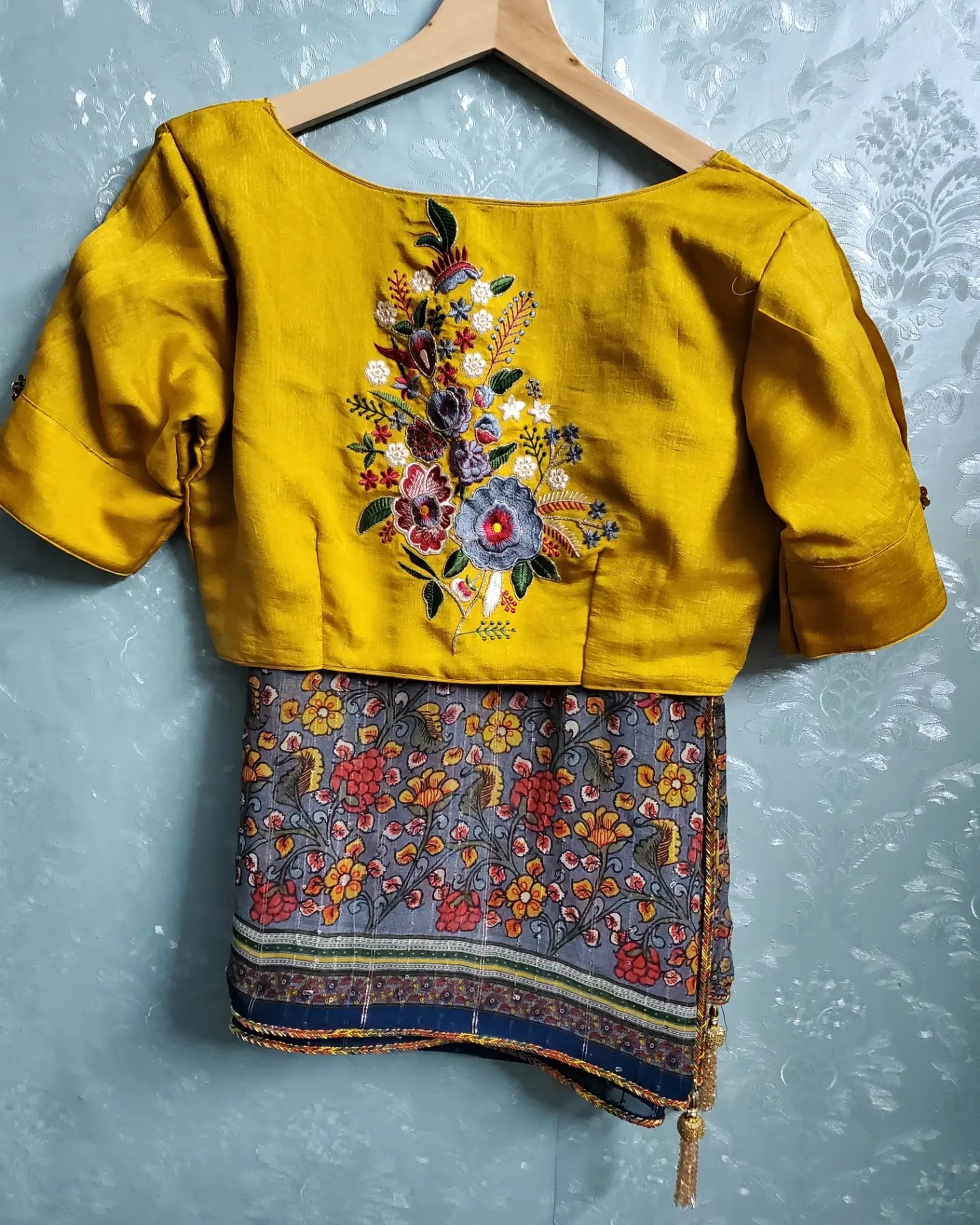 Graceful Georgette Kalamkari print